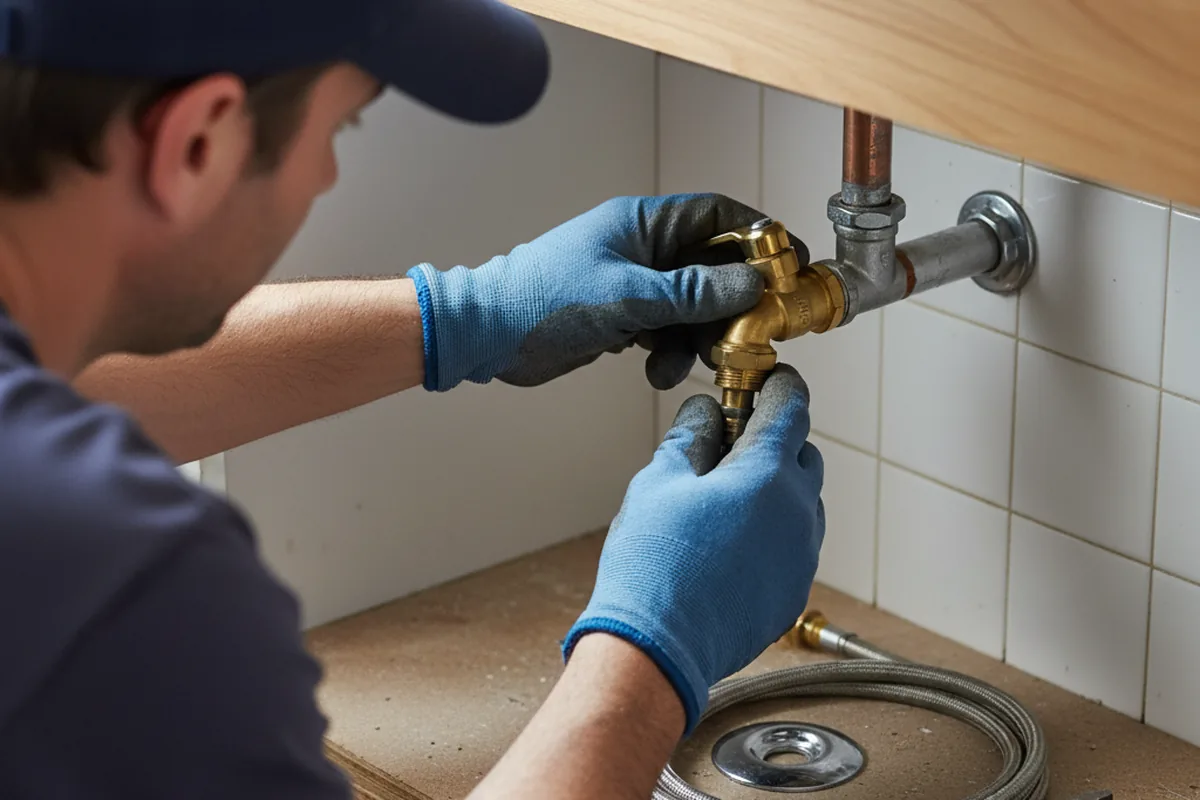 Shutoff valve and fitting work during Emergency Plumbing in Lockhart